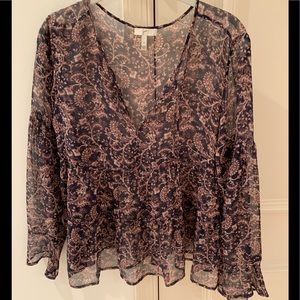 Joie Floral Silk Top